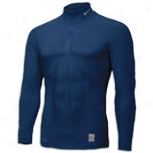 Nike Pro Combat Comp Long Sleeve Mock - Mens - Obsidian