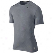 Nike Pro Combat Core Fitted 2.0 S/s - Mens - Carbon Heather/dk Steel Grey