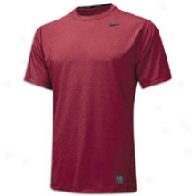 Nikee Pro Combat Heart Fitted S/s Crew - Mens - Team Maroon