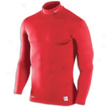 Nike Pro Combat Hyperwarm Comp Mock - Mens - Varsity Red