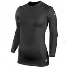 Nike Pro Combat Thermal Crew - Womens - Black