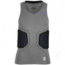 Nike Pro Combat Vis Basketball Top - Mens - Grey/royal