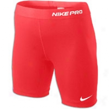 Nike Pro Core 7" Compression Short - Womens - Sport Red/white