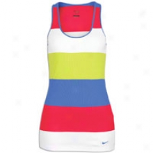 Nike Rib Tank Stripe - Womens - Scarlet Fire/signal Blue