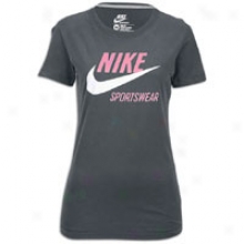 Nike Sportswear T-shirt - Womens - Anthracite/pink/white