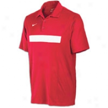 Nike Spread Option Polo - Mens - Scarlet/white/white