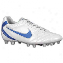 Nike Tiempo Flight 4 Fg - Mens - White/metallic Silver/treasure Bule