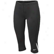 Nike Tight Capri - Womens - Black/white/white