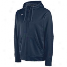 Nike Tko Full-zip Performance Fleece Hoodie - Mens - Navy/white/white