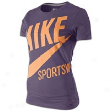 Nike Vintage Exploded Sportswear T-shirt - Womens - Wine/marakesh