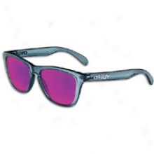 Oakley Frog Skins Sunglass - Mens - Crystal Black/red Iridium