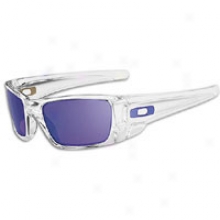 Oakley Fuel Enclosed space Sunglass - Mens - Polished Clear/violet Iridium