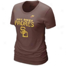 Padres Nike Cooperstown Dugout T-shirt - Womens - Brown