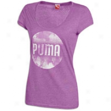 Puma Brand Scoup Neck S/e T-shirt - Womens - Hyacinth Violet