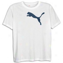 Puma Cat S/s T-shirt - Mens - White/new Navy