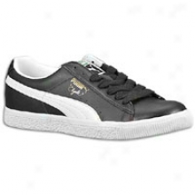 Puma Clyde Leather Fs - Mens - Bkack/white