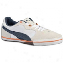 Puma Esito Vulc Sala - Mens - White/dark Navy/team Orange