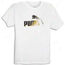 Puma Logo Cat T-shirt - Mens - White