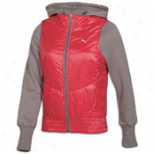 Puma Overlay Jacket - Womens - Cloudburst/geranium Red