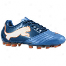 Puma Powercat 1.12 Fg - Mens - Metallic Blus/black Iris/white/orange.com