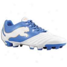 Puma Powercat 3.12 Fg - Mens - Pure Pearl/puma Royal/team Gold