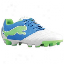 Puma Powercat 3.12 Fg - Womens - White/puma Royal/green Flash