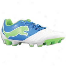 Puma Powercat 4.12 Fg - Womens - White/puma Royal/green Flash