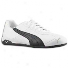 Puma Repli Cat Iji Leather - Womens - White/black/silver-puma Silver