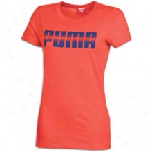 Puma Short Sleeve T-shirt - Womens - Hot Coral