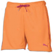 Puma Soccer Rollover Short - Womens - Orange/berry