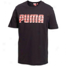 Puma Summer Basic Graphic S/s T-shirt - Mens - Black