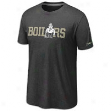 Purdue Nike College Vault Grahic T-shirt - Mens - Black Heathee