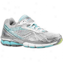 Saucony Powergrid Hurricane 14 - Womens - White/grey/aqua