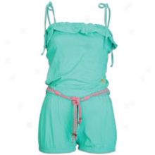 Southpole Basic Romper W/ Ruffle & Spgtti Straps - Womens - Emerald