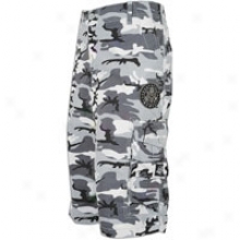 Southpole Camo Printed 13.5in Cargo Sht W/ Patch - Mens - White