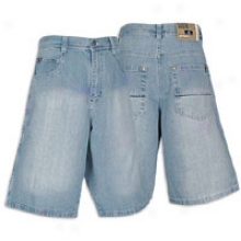 Southpole Core Denim 5-pocket Short - Mens  -Light Sandblast