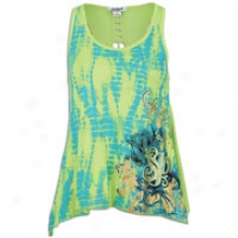 Southpole Crochet Racerback Tye Dye Tank Top - Womens - Lime Unripe