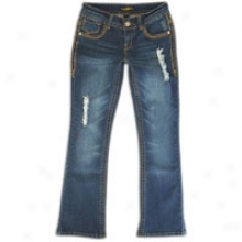 Southpole Destructed Bootcut Jean - Womens - Destructed Dark Sandblast