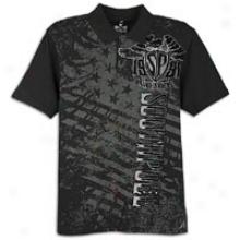 Southpole Fashion Polo W/ Flock Print - Mens - Black