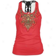 Southpole Fashion Raceeback Tank Top W/ Crochet - Womens - Red