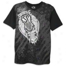 Southpole Foil And Screen Print V-nk S/ T-shrt - Mens - Negro