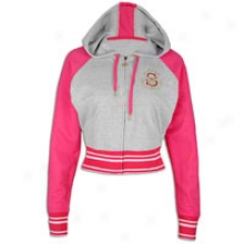 Southpole Full Zip French Terry Hoodie - Womens - Heather Grey