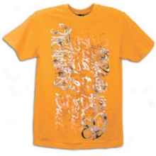 Southpole Glitter Print S/s T-shirt - Mens - Orange