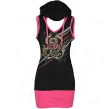 Southpole Hoodie Sleeveldss Dress - Womens - Black