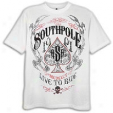 Southpole Live To Ride Scrn & Flck Print T-shirt - Mens - White