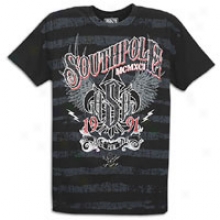 Southpole Live To Ride Scrn & Glttr T-shirt - Mens - Black