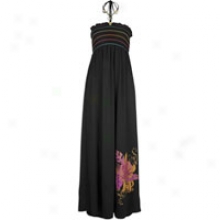 South0ole Maxi Halter Dress W/ Floral Print - Womens-  Black