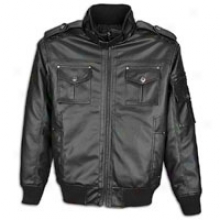 Southpole Perforated Pu Jacket - Mrns - Black