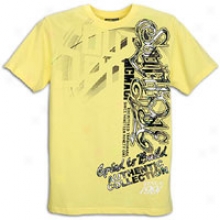 Southpole Plaid & Stripe Screen & Collection  T-shirt - Mens - Lemon Yellow