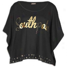 Southpole More Size Defeat Logo Crop Top W/grommet - Womens - Black